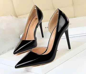 익명 펌프스 에나멜 하이힐 25.5cm 핑힐 빅 사이즈