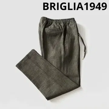 BRIGLIA1949 브릴리아 1949 린넨 셔링 팬츠 48