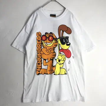 3186 Garfield 가필드 빅 프린트 티셔츠 화이트