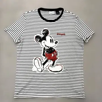 desigual 데시구알 미키 micky 반팔 티셔츠 XL 보더