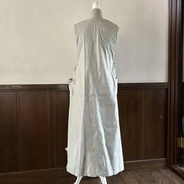 오시마 명주 기모노 리메이크 슬리브리스 원피스 그레이