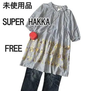 미사용품 SUPER HAKKA 슈퍼 하카 튜닉 프리 사이즈