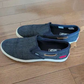 VANS 다크 블루 슬립온 26 데크 슈즈 마린