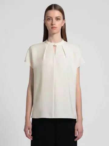 theory luxe 24SS 밴드 카라 블라우스 Chrissy 아이보리