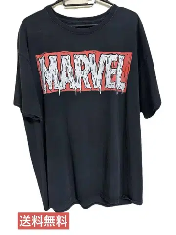 MARVEL 로고 티셔츠 XL 사이즈 블랙 온두라스산
