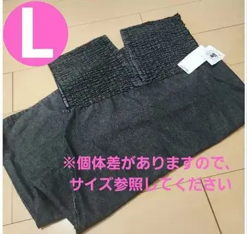 시마무라 데님 셔링 원피스 블랙 L