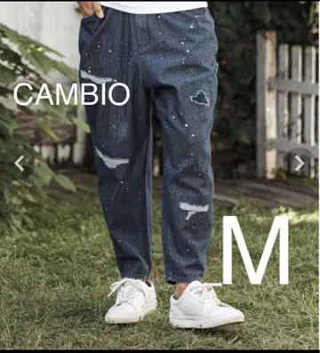 새상품 CAMBIO Herringbone Denim 페인터 팬츠 M