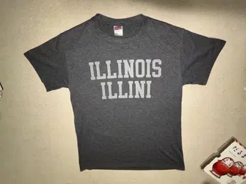 Soffe Illinois Illini 티셔츠 S 사이즈 그레이 USA제