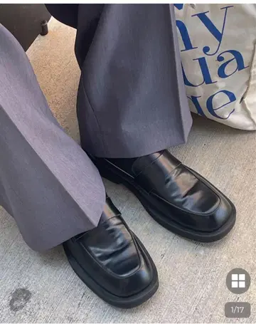 nugu 180cmm daiki 스퀘어 블랙 로퍼 25cm