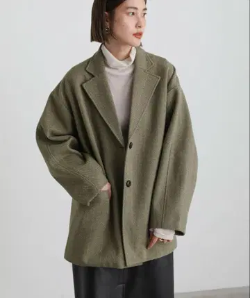 select MOCA 헤링본 커브 슬리브 자켓