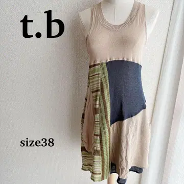 t.b 센소유니코 비대칭 절개 원피스 슬리브리스