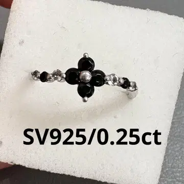 sv925 0.25ct 블랙 다이아몬드 반지