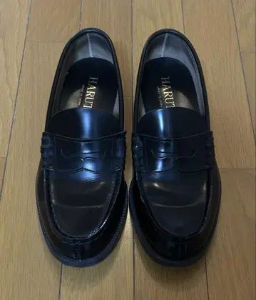 하루타 천연 가죽 로퍼 블랙 26.0EEE
