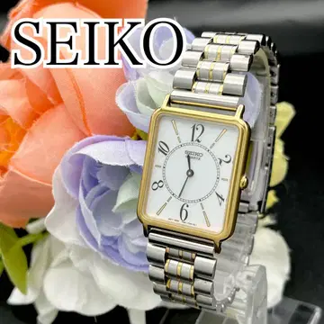 작동 손목시계 SEIKO 세이코 남성용 새상품 배터리 스퀘어 콤비 G39