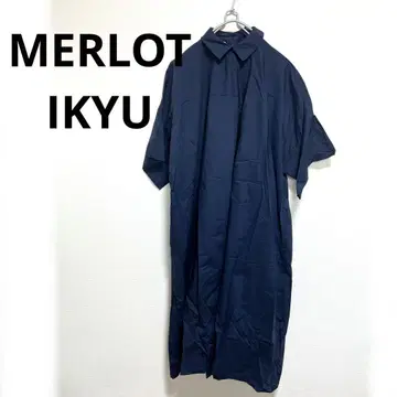 멀로이큐 MERLOTIKYU 롱 원피스 네이비 루즈핏