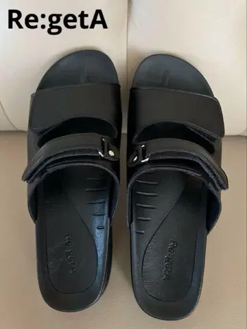 Re:getA (리게타) 블랙 컴포트 샌들
