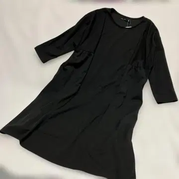 아즈노아즈오라카 블랙 검정 컬러 7부 소매 원피스 15호 2XL