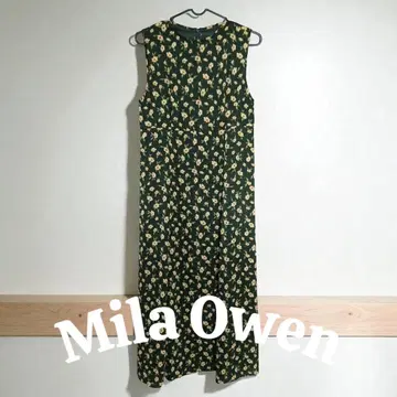 '새상품급' Mila Owen 플라워 프린트 슬리브리스 롱 원피스