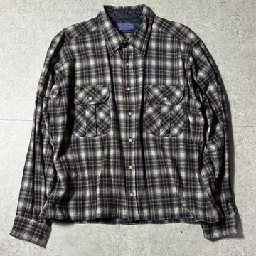 PENDLETON 70s 울 보드 셔츠 체크 셔츠 박스