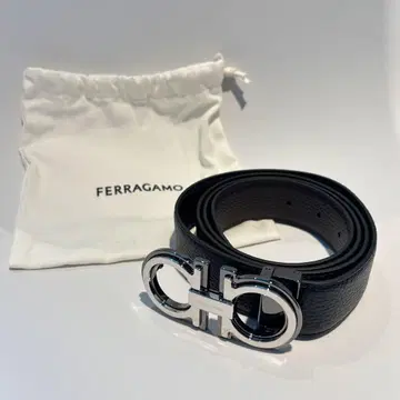 FERRAGAMO 남성용 벨트 더블 간치니 가죽