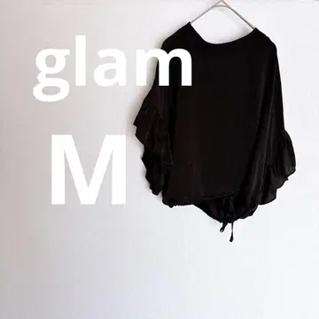 새상품급 프릴이 달린 블랙 상의 [M] 사이즈