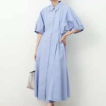 돌먼 슬리브 셔츠 원피스