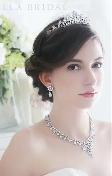 STELLA BRIDAL 크리스탈 목걸이 티아라 귀찌