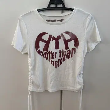 Hotter Than Hell HTH 크롭 티셔츠 피치 티 여성용