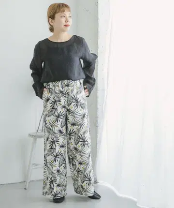 린넨 레이온 와이드 팬츠 아이템즈
