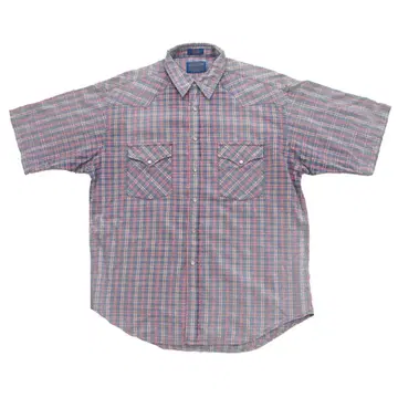 Pendleton 펜들턴 반팔 셔츠 면100% 선페이드 L 좋은 배색