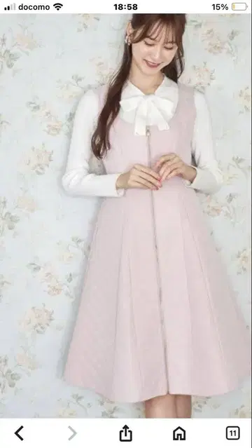 토코 프론트 펄 참 지퍼 퀼팅 점퍼 스커트