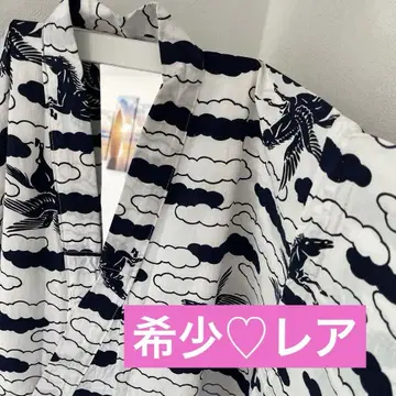 유카타 네이비 컬러 주센 말 유니콘 레트로 앤티크