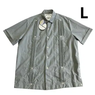 BURLAP OUTFITTER 나일론 쿠바 셔츠 L 아이스 그레이
