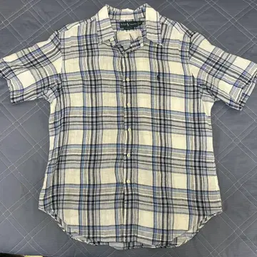 Ralph Lauren 반팔 셔츠 XL 체크 무늬