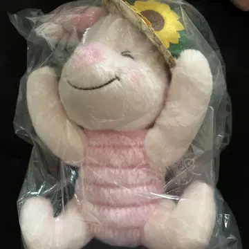 디즈니 스토어 복권 피글렛 봉제 인형 해바라기 모자 포함 새상품