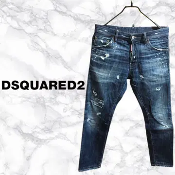 DSQUARED2 데미지 가공 테이퍼드 실루엣 데님 46