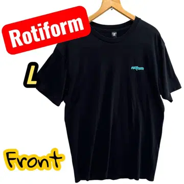 rotiform 로고 티셔츠 블랙 L 사이즈 프론트 & 백 프린트
