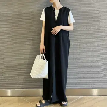 24ss 그린 라벨 릴랙싱 조젯 점퍼 스커트 블랙