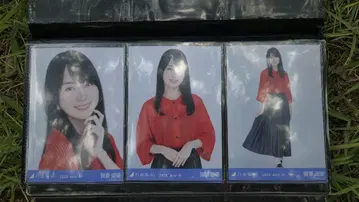 노기자카46 카키 하야카 메쉬 니트 컴프