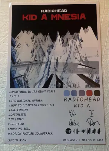 RADIOHEAD KID A MNESIA 포스터
