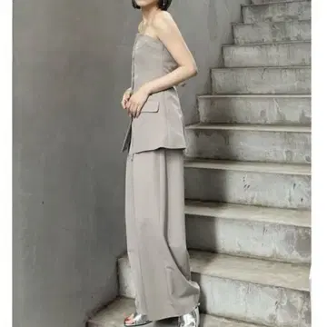 튜닉 뷔스티에 와이드 팬츠