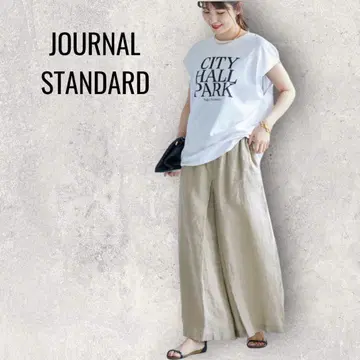 JOURNAL STANDARD 린넨 턱 큐롯 와이드 팬츠