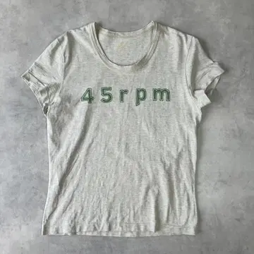 새상품급 45rpm 내추럴 로고 티셔츠 61 무늬 티셔츠 캐주얼