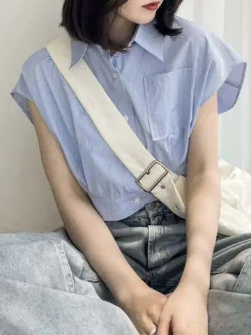 Heather 모듬 프렌치 슬리브 셔츠