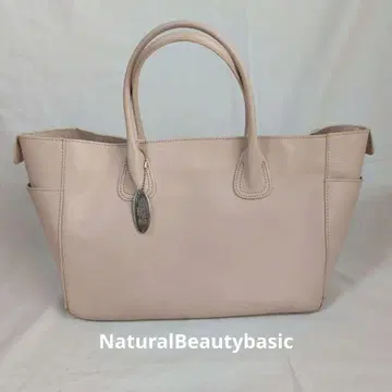 NaturalBeautybasic 핑크 가죽 토트백