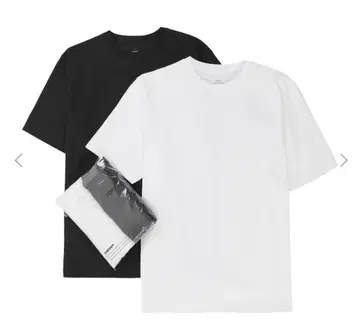 그라프페이퍼 ARK 별주 DRY2Pack Tee 블랙 화이트 2장 세트