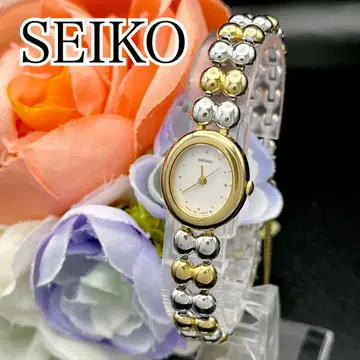 작동 손목시계 SEIKO 세이코 드레스 새상품 배터리 콤비 여성용 G42