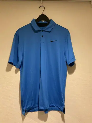 Nike 드라이 핏 폴로 셔츠 나이키 골프 L 새상품급 신축성 블루 의류