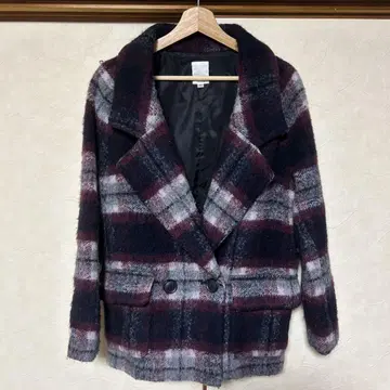 HERE'S AVENUE 체크 무늬 코트 38