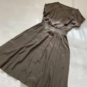 ANAYI 허리 셔링 원피스 프렌치 슬리브 아나이 36 S